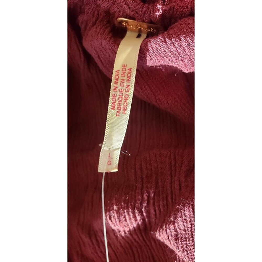 NEW FREE PEOPLE SEA ME DRY ROSE MAXI DRESS SZ LARGE - Picture 7 of 8